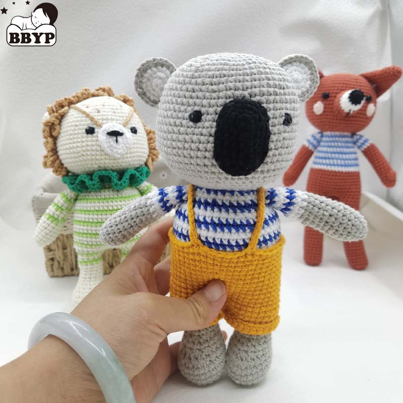 Baby Nursery Dolls - Baby Crochet Stuffed Lion Koala Fox