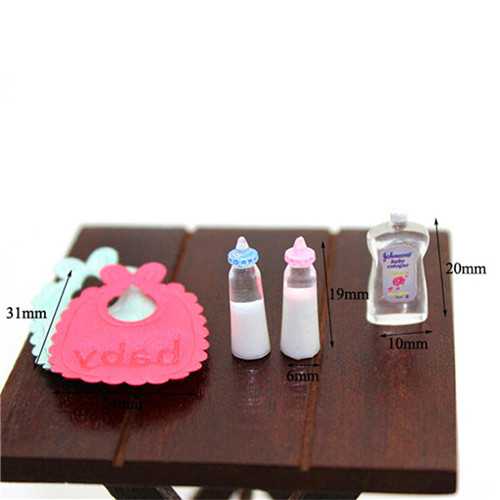 Baby Nursery Dolls - 1:12 Dolls House Miniature Baby Bottles