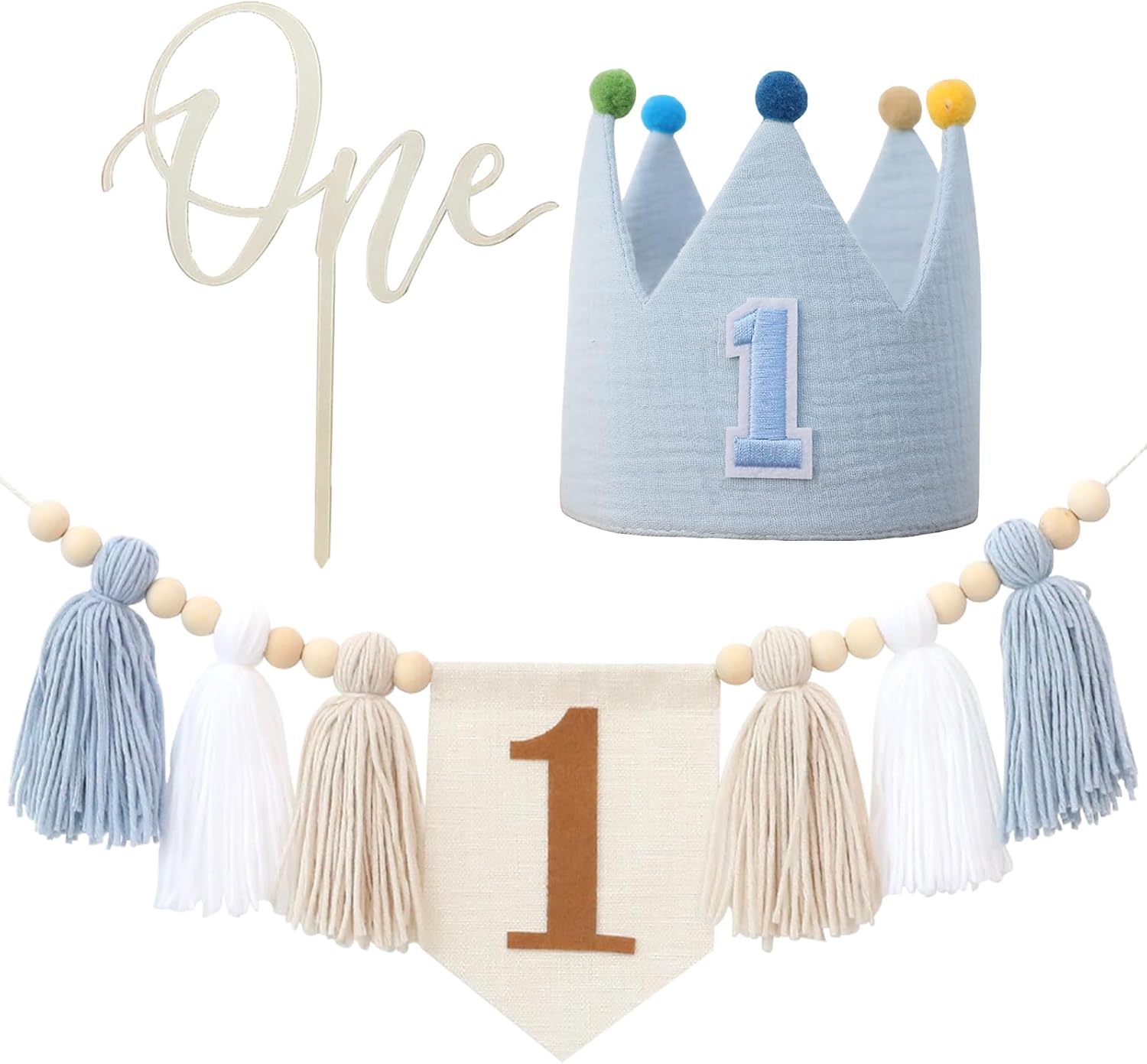 Baby Nursery Chair - Baby First Birthday Party Decorations Blue
