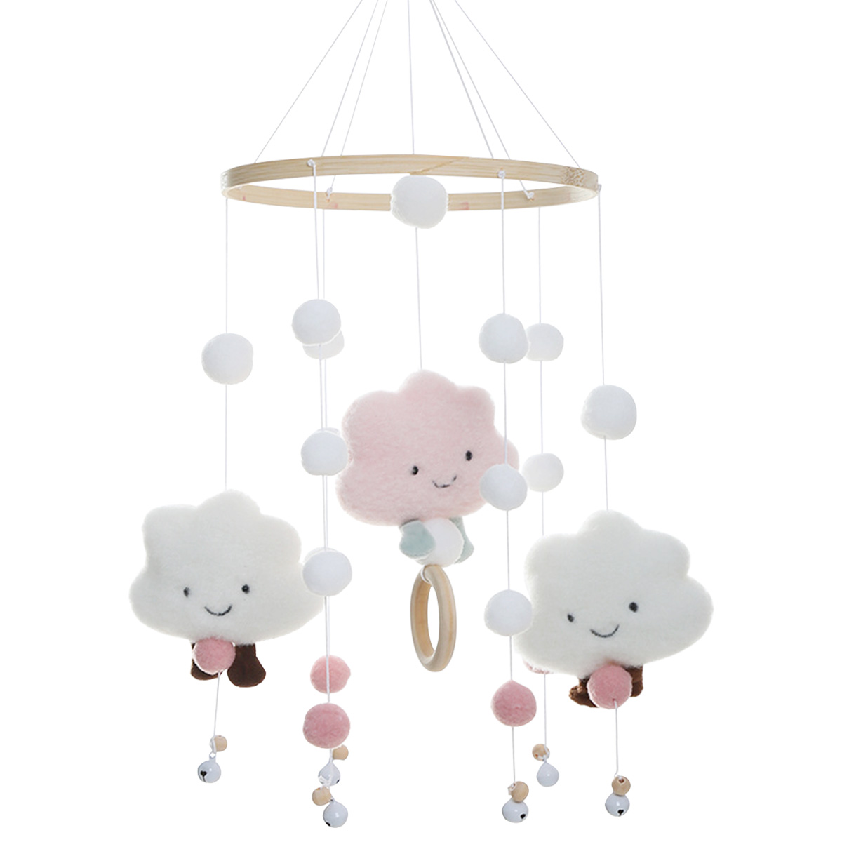 Crib Mobile Musical - Mobile Wind Chimes with Cloud Doll