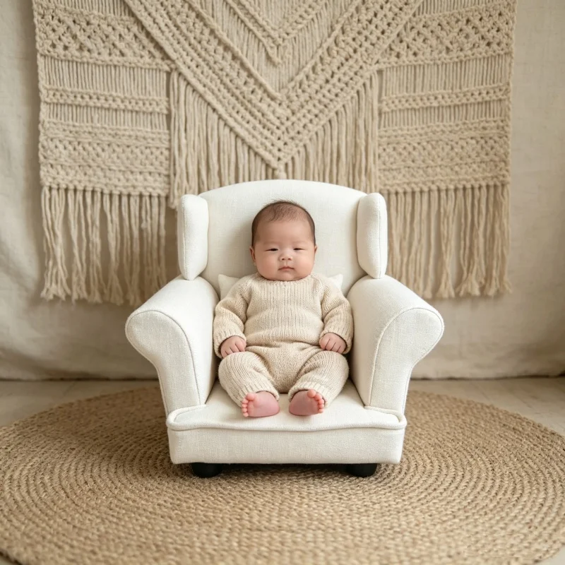 Baby Nursery Chair - Baby Photoshoot Sofa Chair Bed Newborn