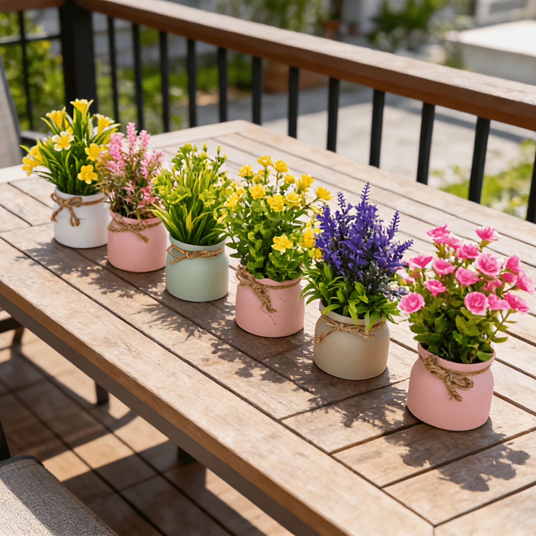 Baby Bookshelf Small - 6pcs High-Quality Artificial Flowers in Small
