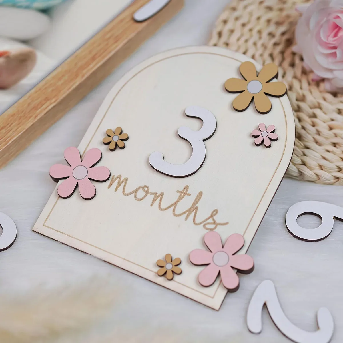 Wooden Baby Monthly Milestone  - Milestone Card Set review and price