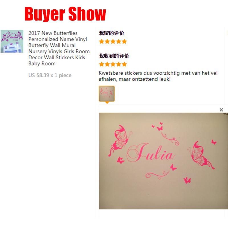 New Butterflies Personalized N - Baby Nursery Murals review and price