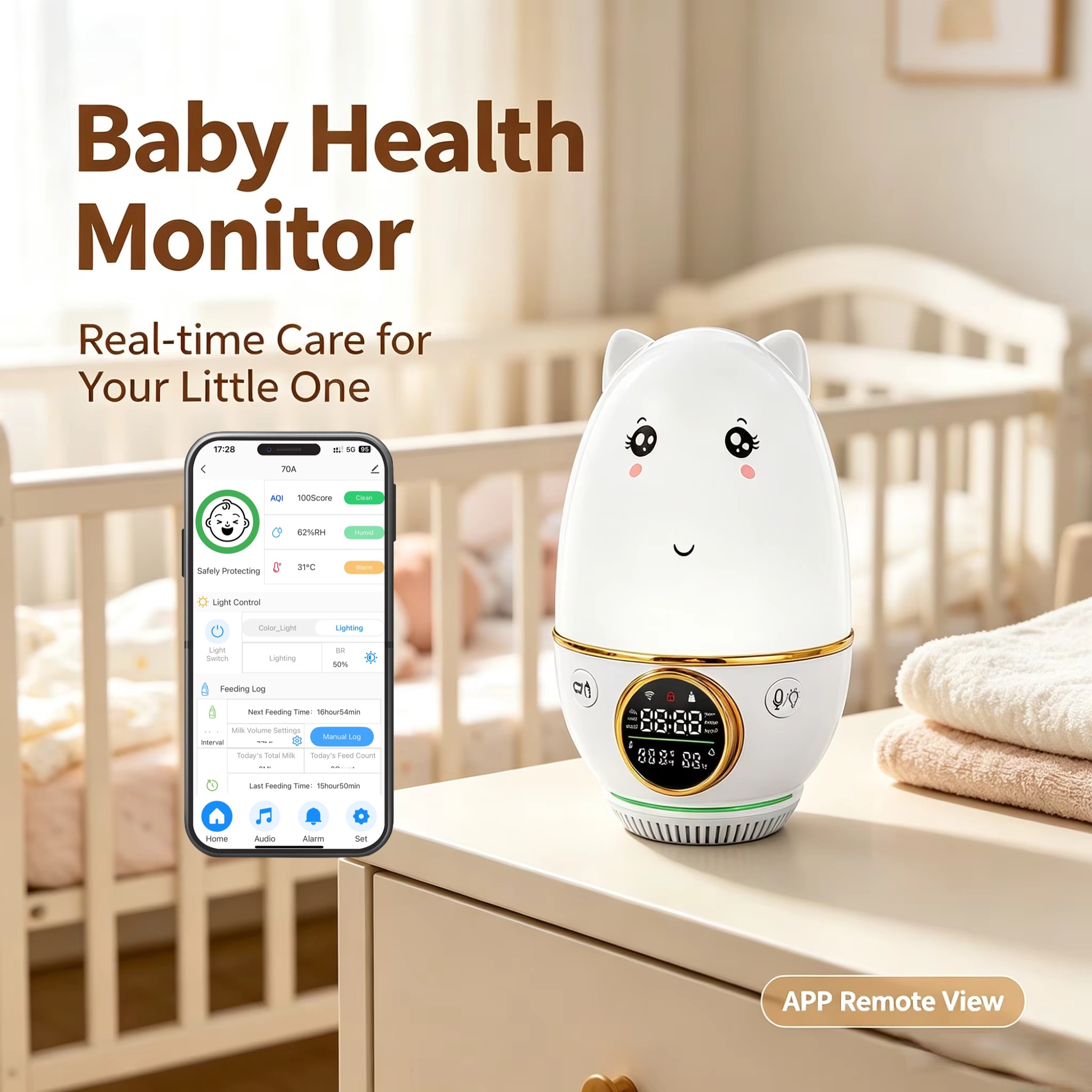 HoldPeak Baby Monitor CO₂±50pp - Baby Nursery Co review and price