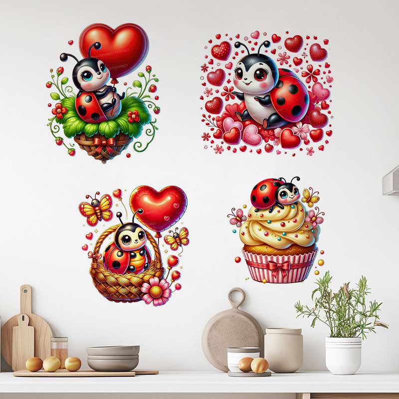 Cute Ladybug Wall Sticker Baby - Baby Nursery Murals review and price