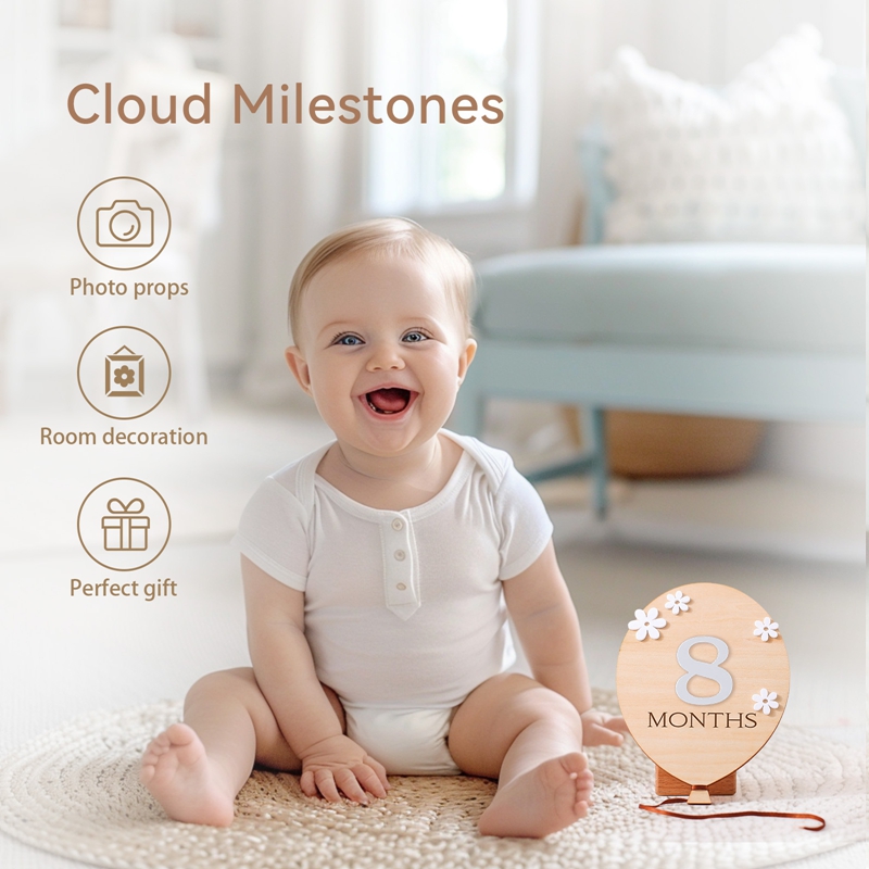 Wooden Milestone Board Flower  - Milestone Card Set review and price