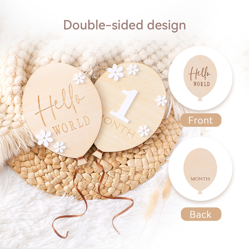Wooden Milestone Board Flower  - Milestone Card Set review and price