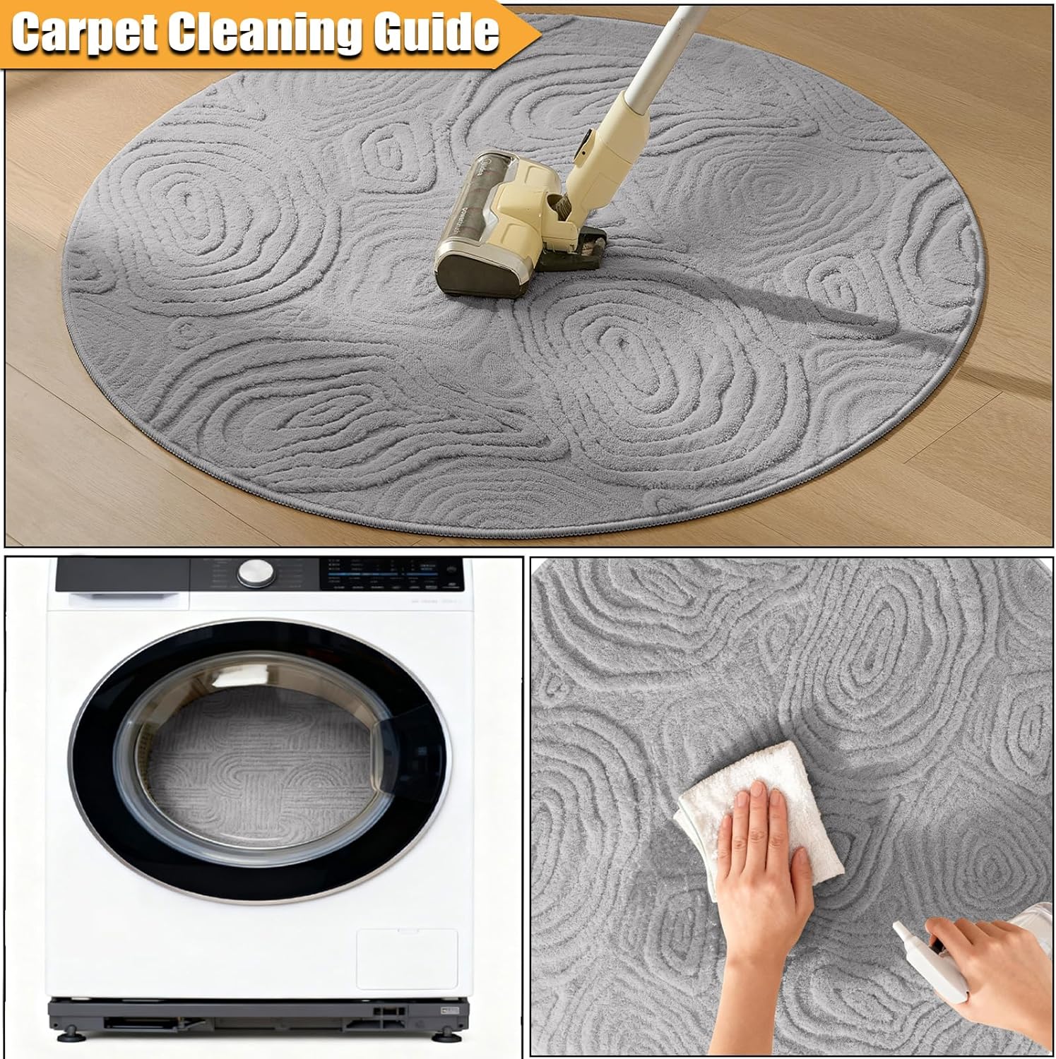 3D Geometric Round Rug – Soft  - Baby Nursery Rug review and price