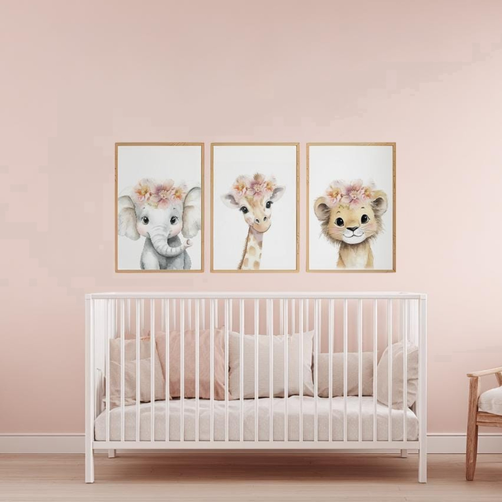 Baby Girl Nursery Wall Art Set - Baby Nursery Fabric review and price
