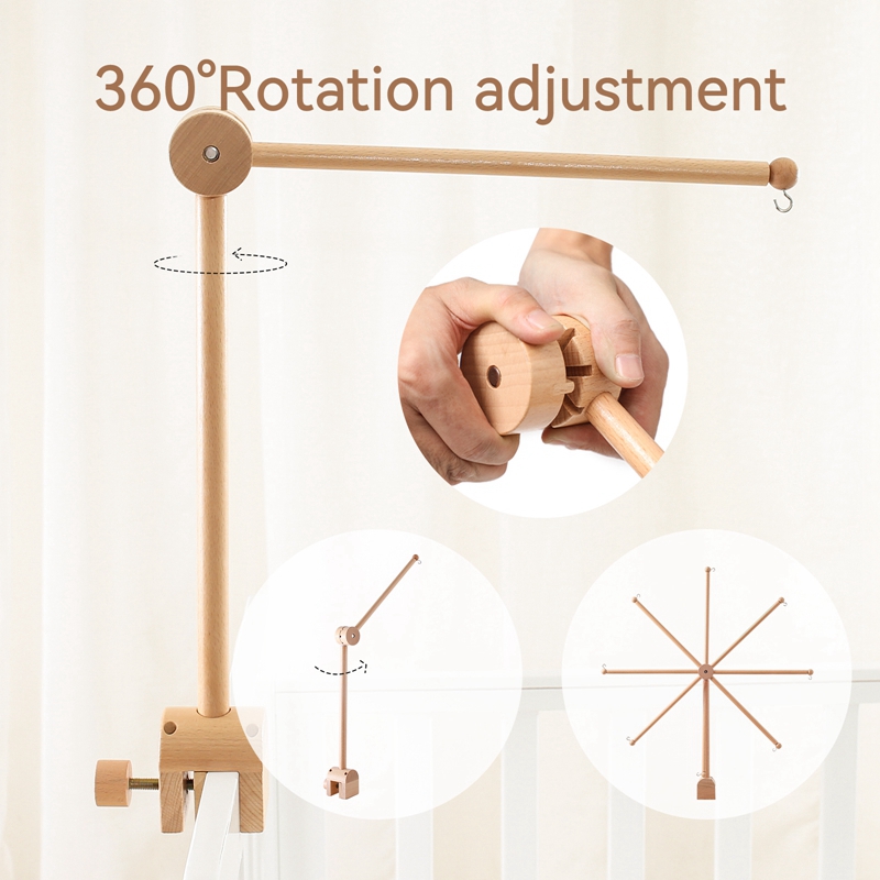 Baby Wooden Bed Bell Bracket M - Crib Mobile Musical review and price