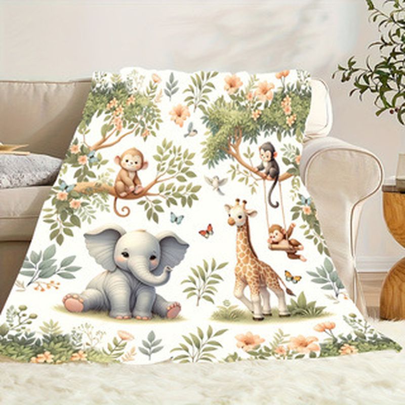 VIKAMA Watercolor Jungle Anima - Baby Nursery Fabric review and price