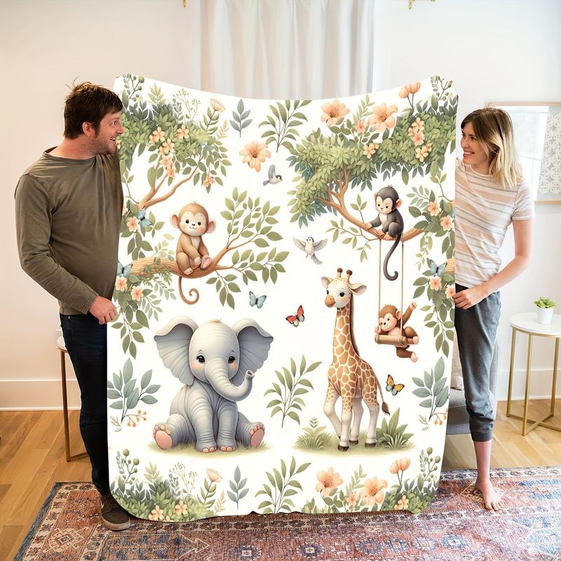 VIKAMA Watercolor Jungle Anima - Baby Nursery Fabric review and price