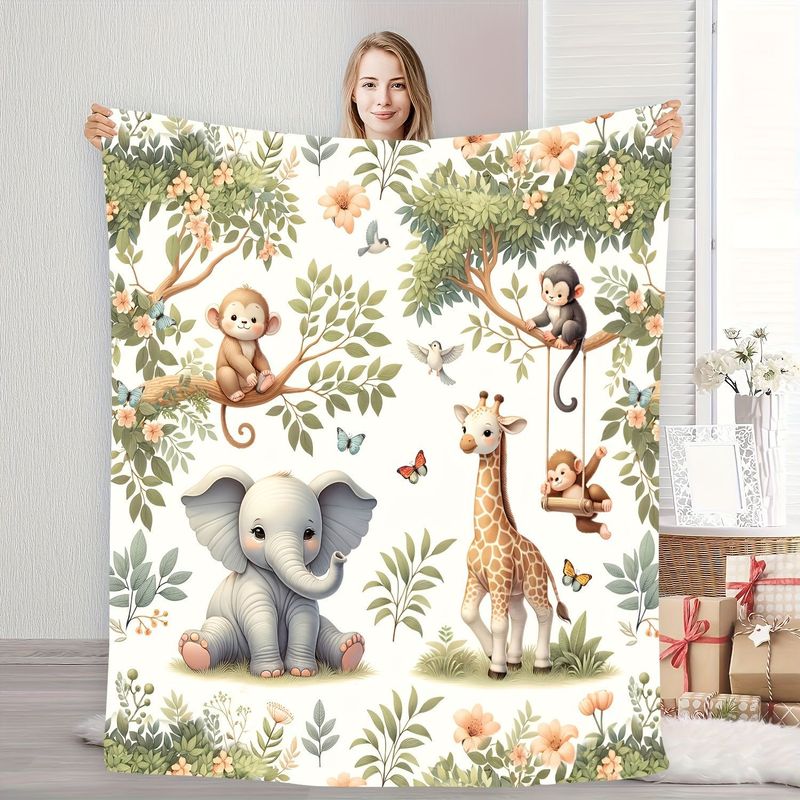 VIKAMA Watercolor Jungle Anima - Baby Nursery Fabric review and price