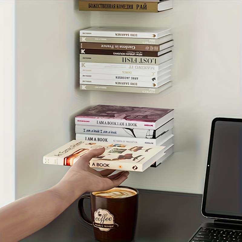 4pcs Matte Black Metal Floatin - Baby Bookshelf Small review and price