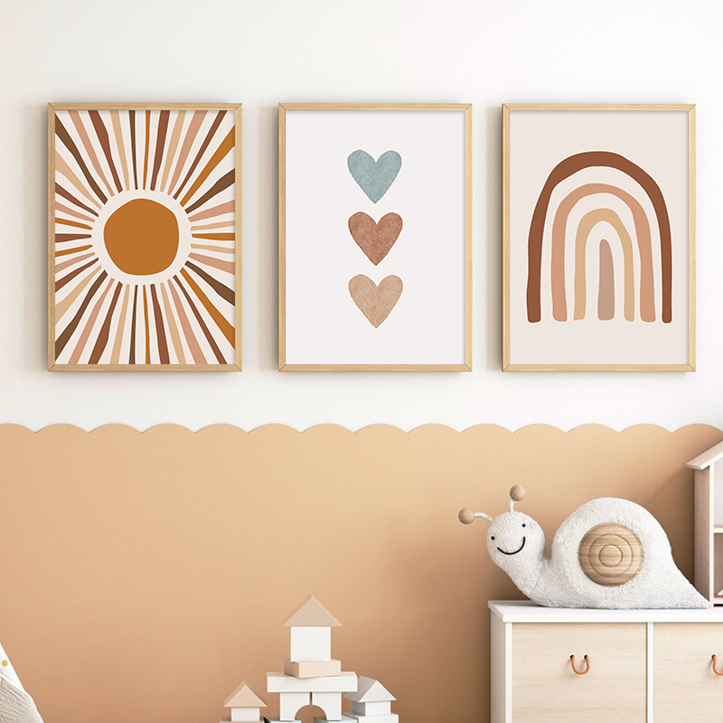 Abstract Sun Rainbow Custom Ba - Baby Nursery Name Wall Art review and price