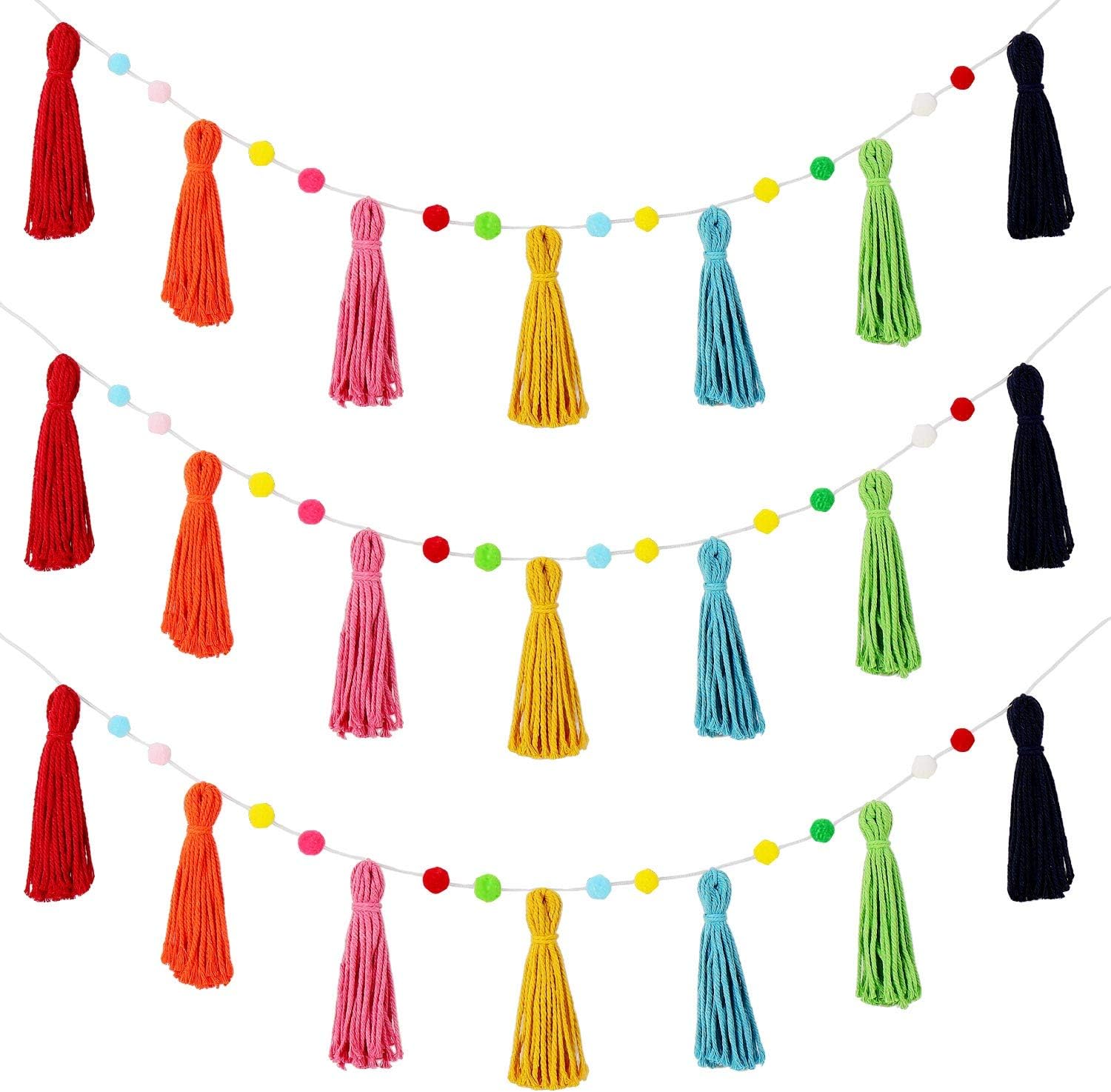 3 Pcs Colorful Rainbow Boho Ta - Baby Nursery Fabric review and price
