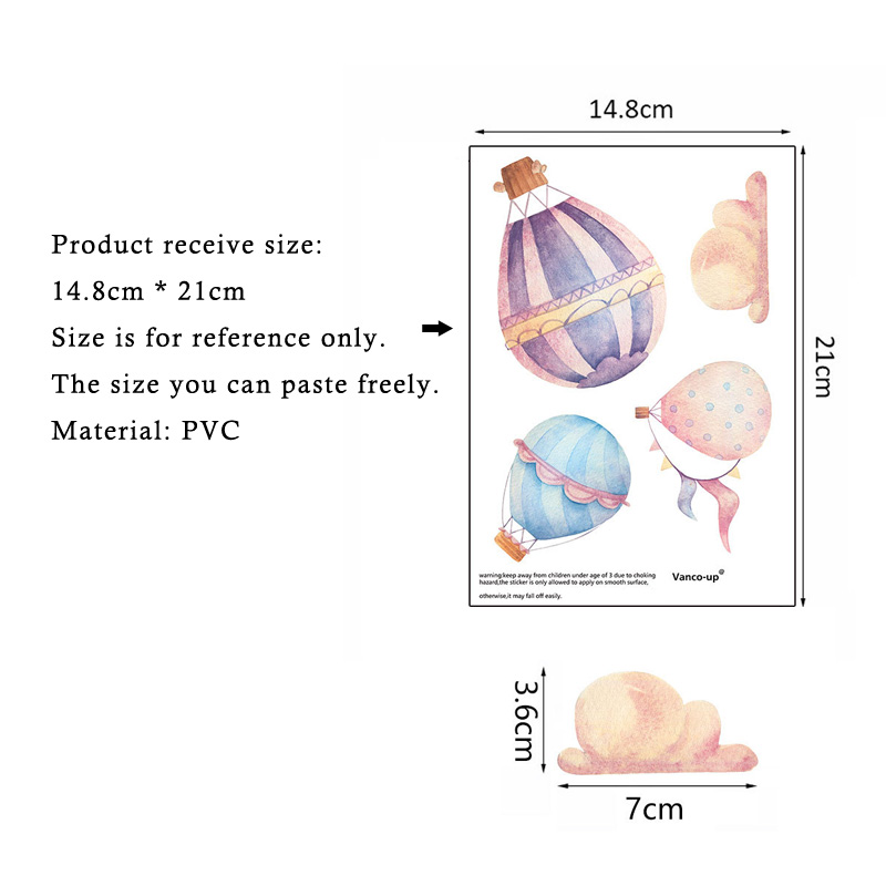 Creative Colorful Hot Air Ball - Baby Nursery Murals review and price