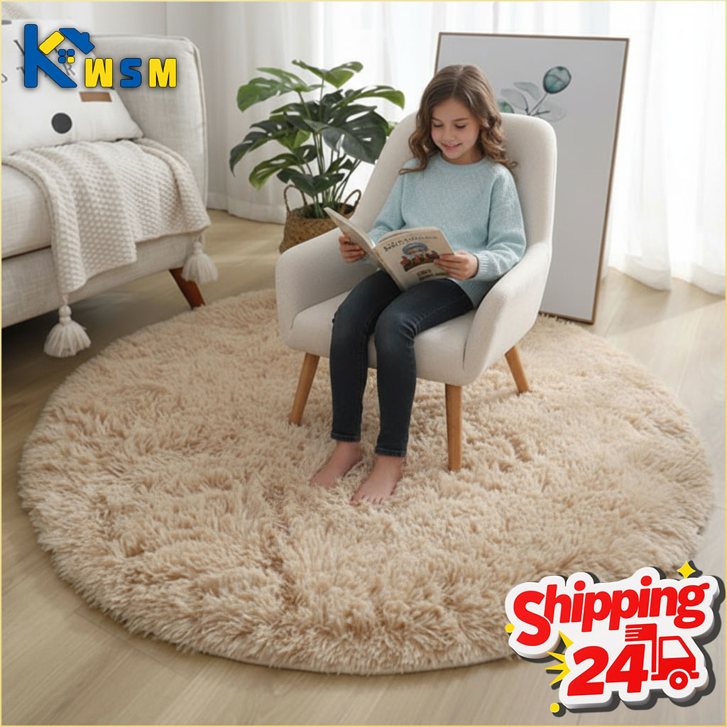 Super Soft Fluffy Round Rug Pl - Baby Nursery Rug review and price