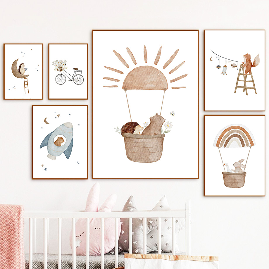 Cartoon Animals Nursery Wall A - Baby Nursery Murals review and price
