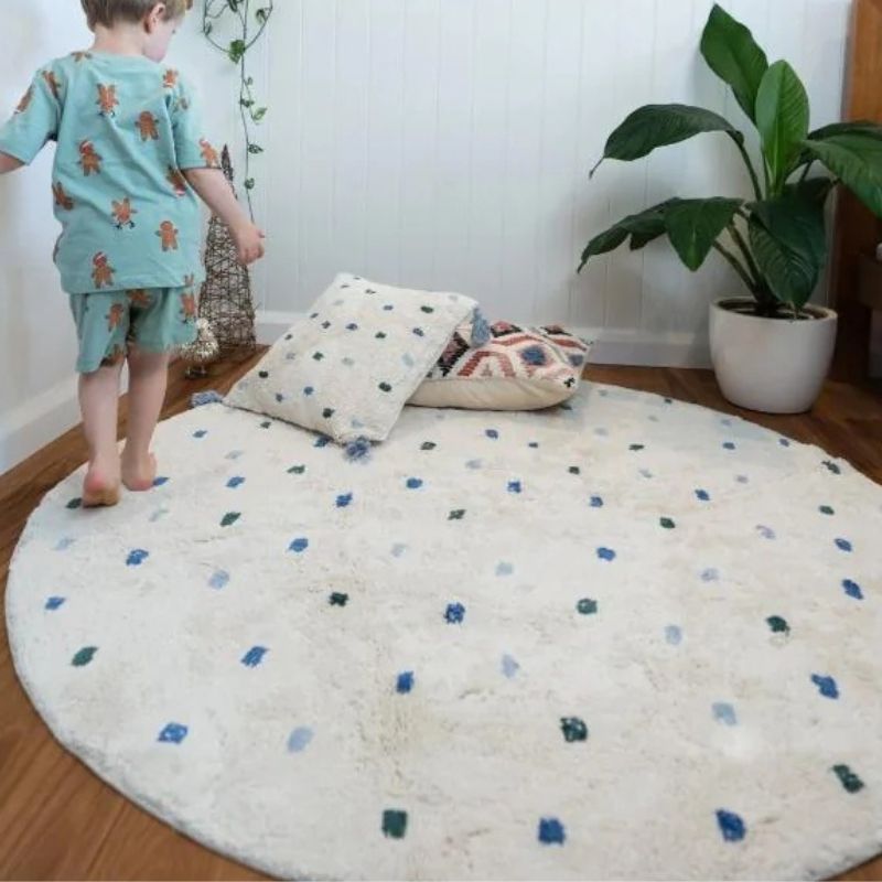Dot Fluffy Carpet Living Room  - Baby Nursery Rug review and price