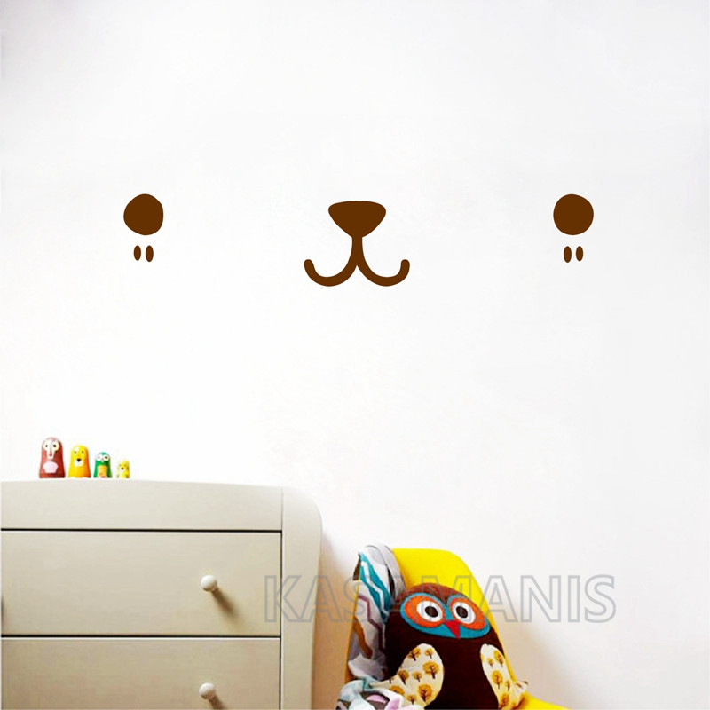 Cute Kawaii Face Wall Art Deca - Baby Nursery Murals review and price