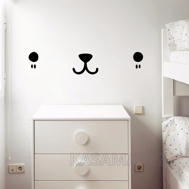 Cute Kawaii Face Wall Art Deca - Baby Nursery Murals review and price