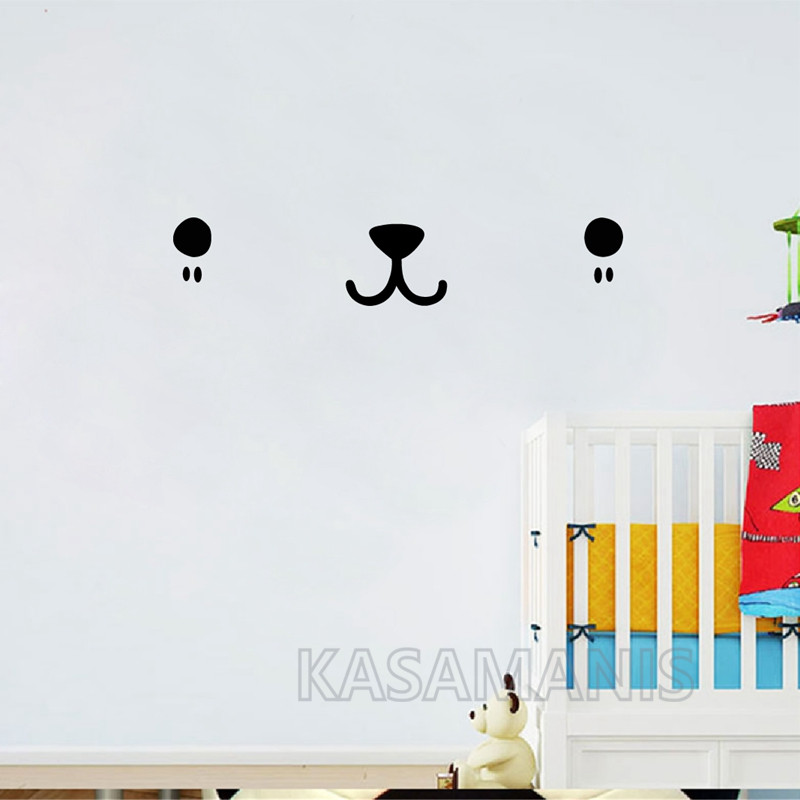Cute Kawaii Face Wall Art Deca - Baby Nursery Murals review and price