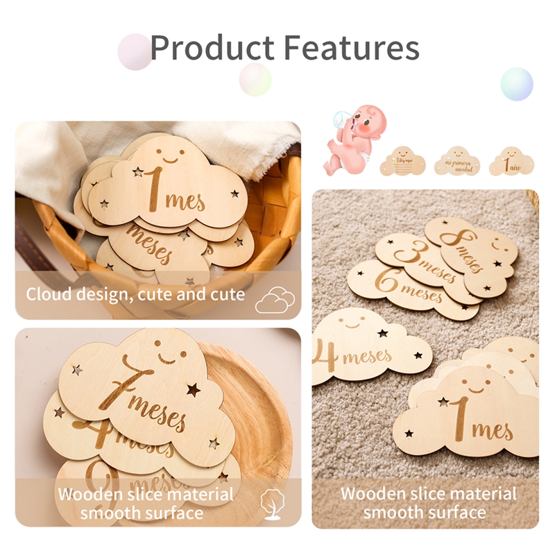 Spanish Alphabet Baby  Wooden  - Milestone Card Set review and price