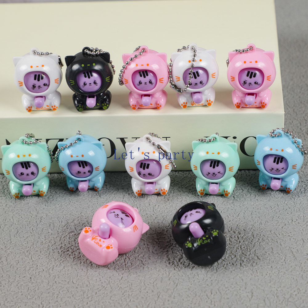 10Pcs Cartoon Mini Cat Face Ch - Baby Nursery Dolls review and price