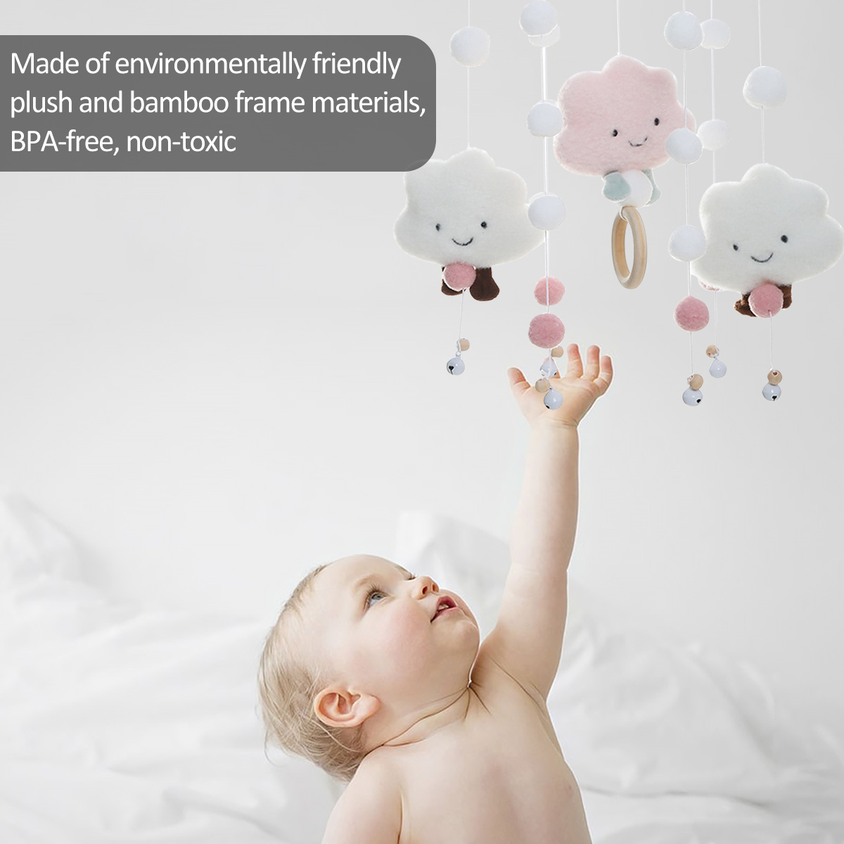 Mobile Wind Chimes with Cloud  - Crib Mobile Musical review and price