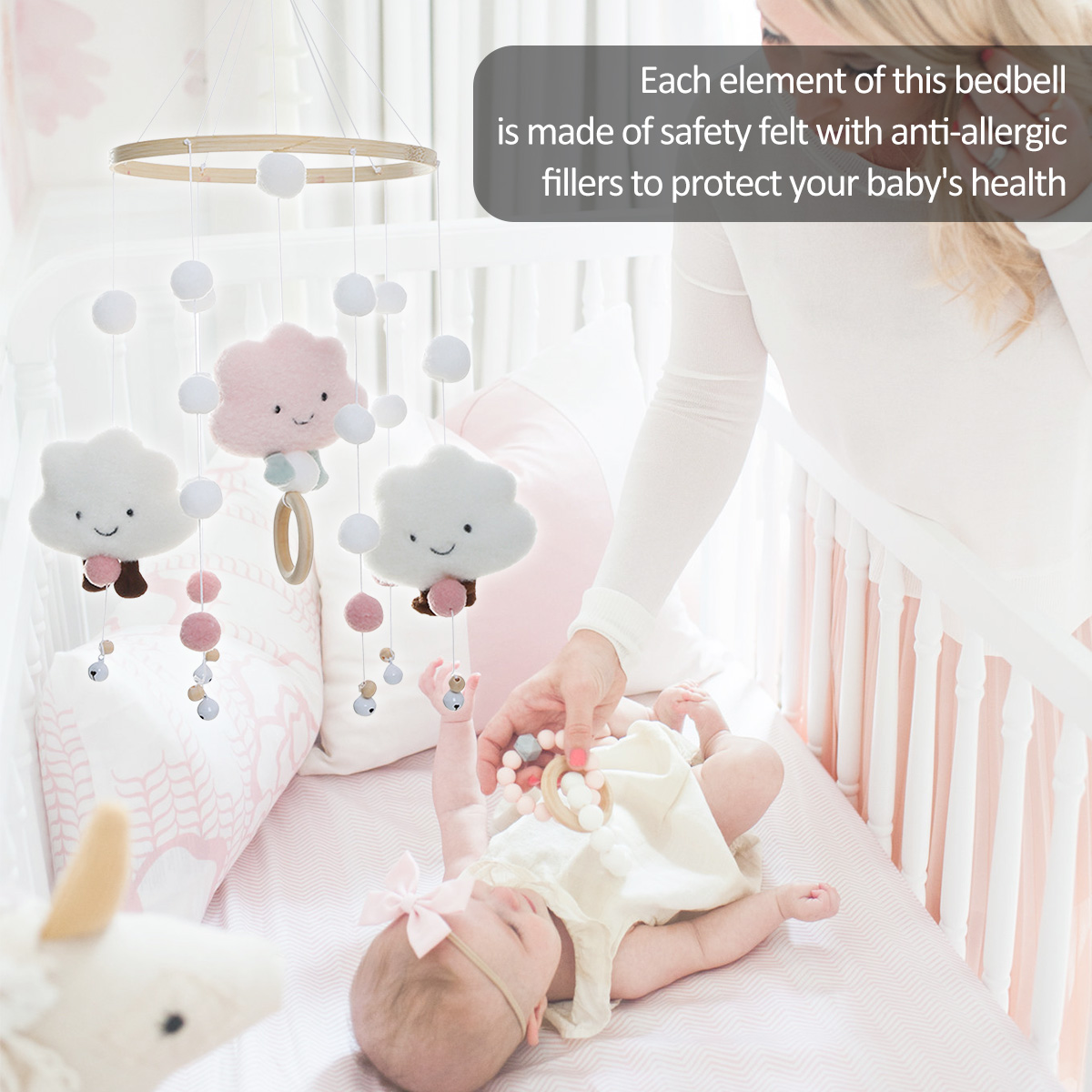 Mobile Wind Chimes with Cloud  - Crib Mobile Musical review and price
