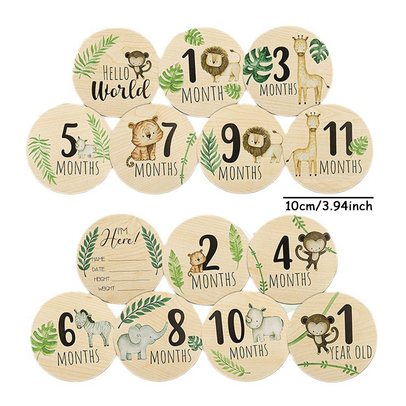 7pcs Wooden Baby Milestone Car - Milestone Card Set review and price