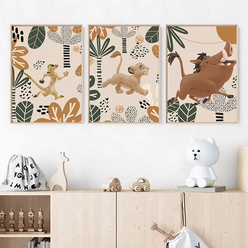 Kid Lion King Boho Posters and - Baby Nursery Fabric review and price