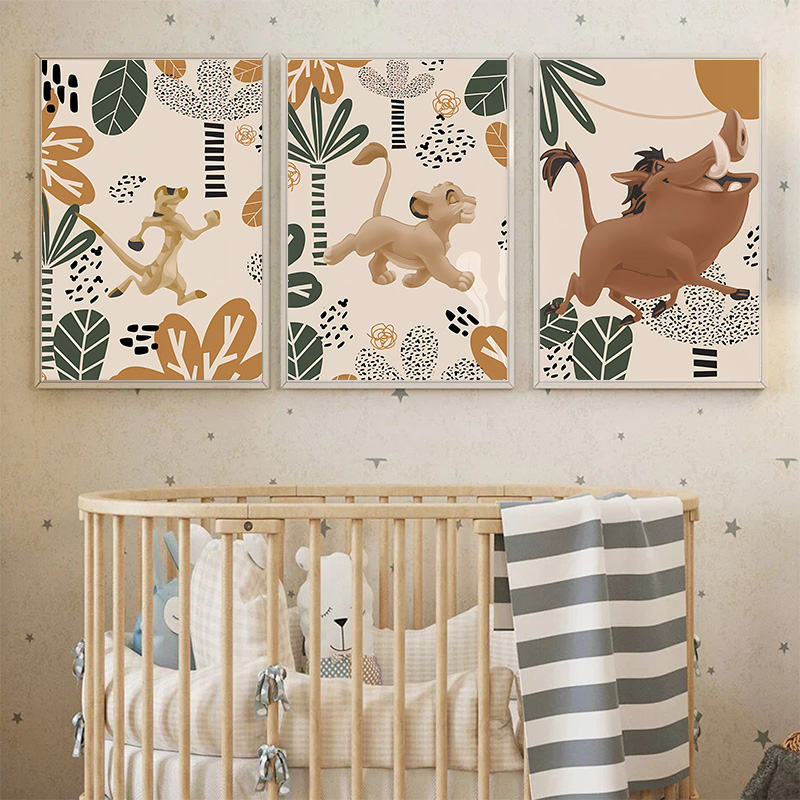 Kid Lion King Boho Posters and - Baby Nursery Fabric review and price