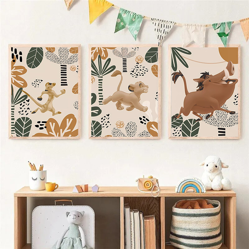 Kid Lion King Boho Posters and - Baby Nursery Fabric review and price