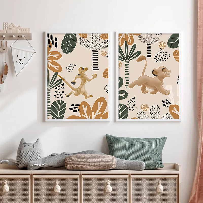 Kid Lion King Boho Posters and - Baby Nursery Fabric review and price