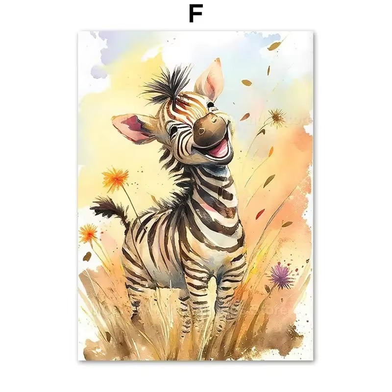 Watercolor Lion Giraffe Tiger  - Baby Nursery Fabric review and price