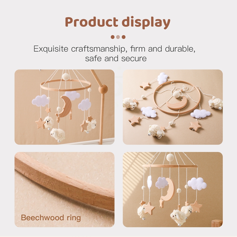 Wooden Baby Rattle Mobile 0-12 - Crib Mobile Musical review and price