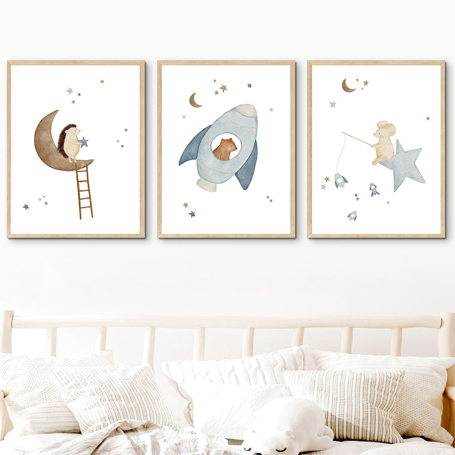 Cartoon Animals Nursery Wall A - Baby Nursery Murals review and price